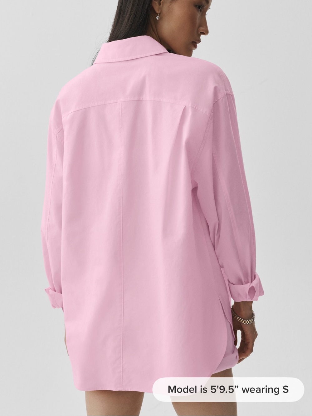 🆕🩷⚡️ALO Yoga Real Deal Cotton Button-Up Long Sleeve oversized pink marshmallow - Picture 5 of 14